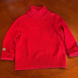 Jones New York Vibrant Red Turtleneck Sweater